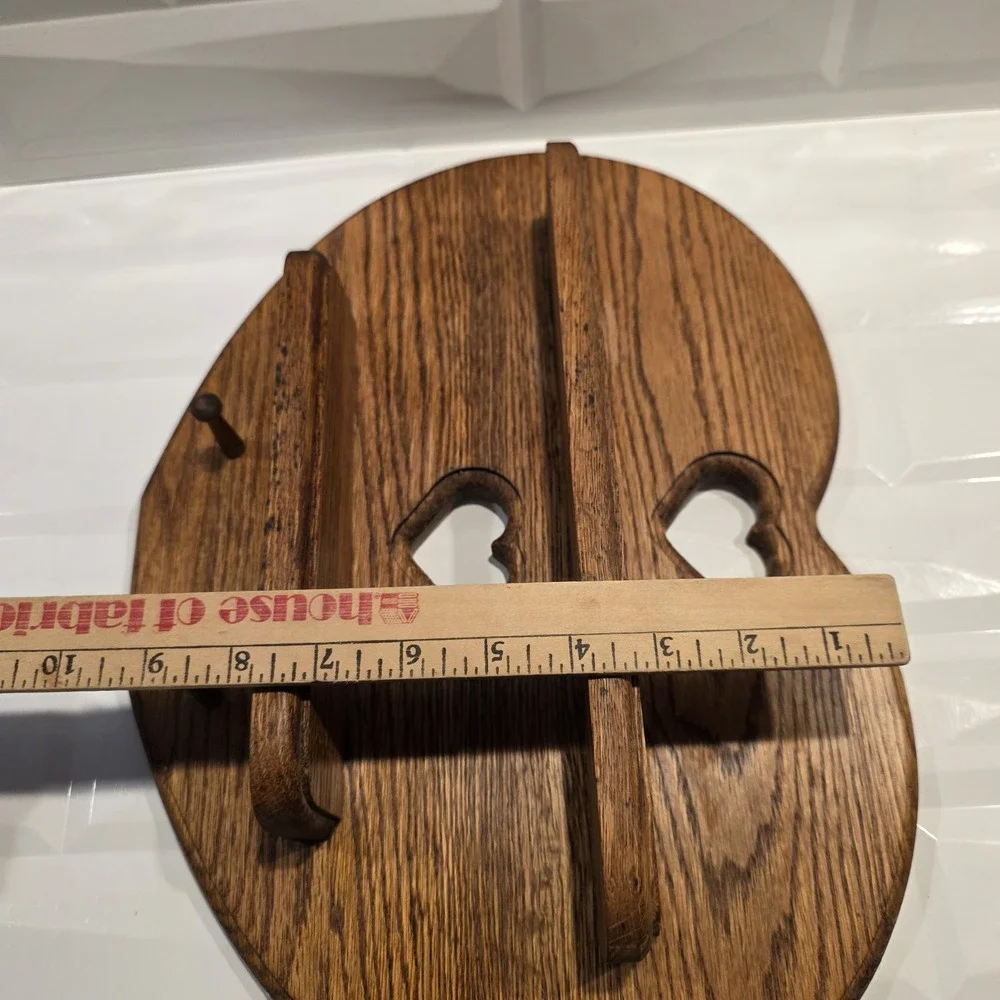 Vintage Cottage Core Style Heart Shaped Solid Wood Wall Shelf  15